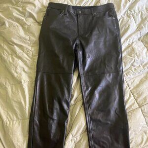 GAP High Rise Vegan Leather Cheeky Straight Pants
